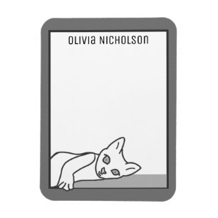 Magnet Flexible Lazy Kitten Art Personnalisé Chat de nouveauté