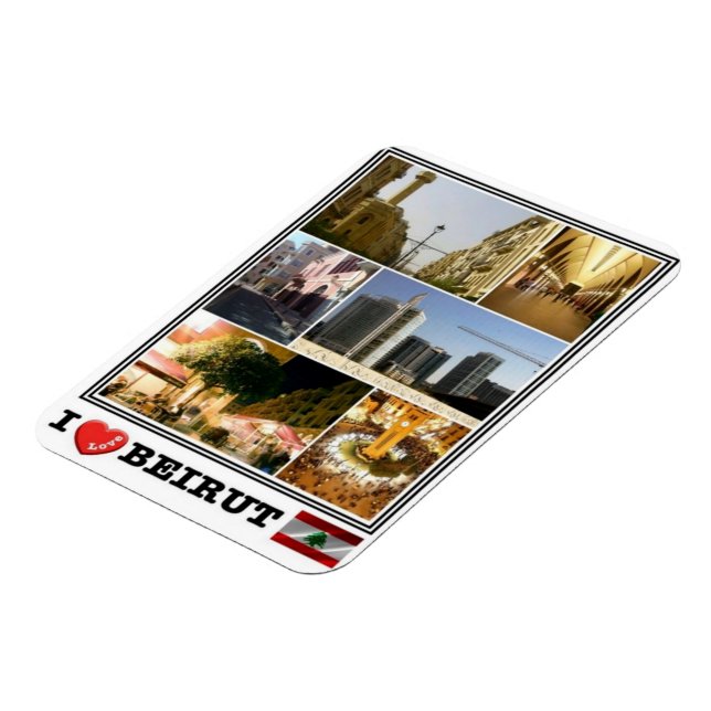 Magnet Flexible LB Liban - Beyrouth - I Love Mosaic - (Côté Gauche)