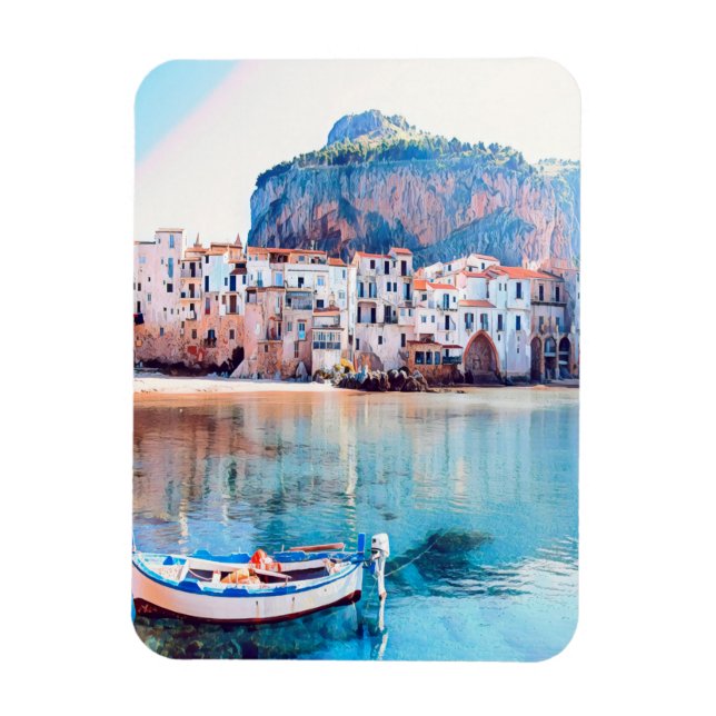 Magnet Flexible ldp CEFALÙ - Sicile - plage - panorama (Vertical)