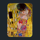 Magnet Flexible Le baiser de Gustav Klimt, Art Nouveau Vintage<br><div class="desc">Le tableau ultime de l'amour, un beau design pour célébrer la Saint Valentin avec! The Kiss (détail) (1907-1908) de Gustav Klimt est un symbole de l'époque victorienne vintage de l'amour d'art et de la peinture romantique mettant en scène un couple romantique dans différentes nuances d'or, motifs et symboles, partageant un...</div>