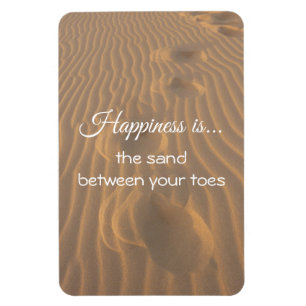 Magnet Flexible Le bonheur est le sable entre vos orteils Citation
