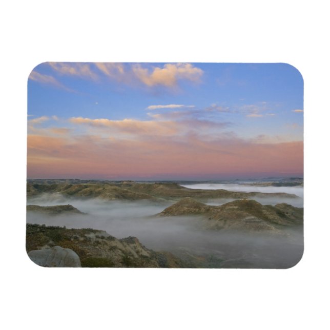 Magnet Flexible Le brouillard de la rivière Little Missouri reste  (Horizontal)