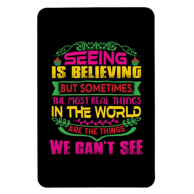 Magnet Flexible Le cadeau de Noël est croire (Vertical)