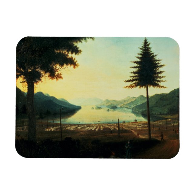 Magnet Flexible Le campement au lac George, New York, 1759 (pétrol (Horizontal)