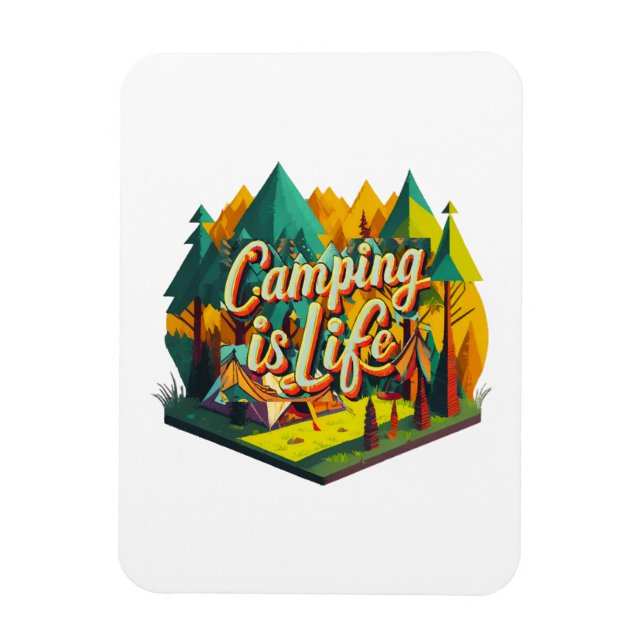 Magnet Flexible Le camping est la vie (Vertical)