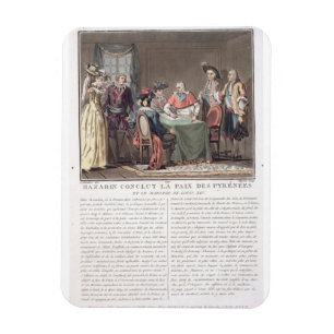 Magnet Flexible Le cardinal Mazarin (1602-1661) conclut la Paix de