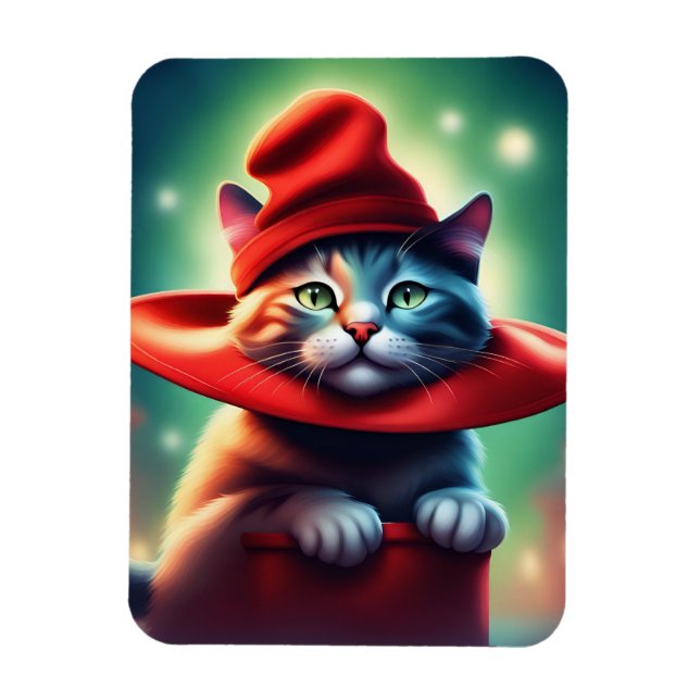 Magnet Flexible le chat sorcier (Vertical)