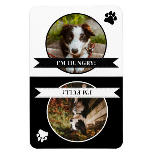 Magnet Flexible Le chien Empreinte de patte noir blanc est photo F