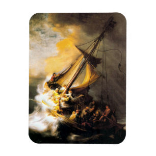Magnet Flexible Le Christ dans la tempête sur la mer de la Galil
