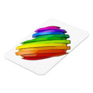 Magnet Flexible Le cœur sculptural tridimensionnel de SlipperyJoe