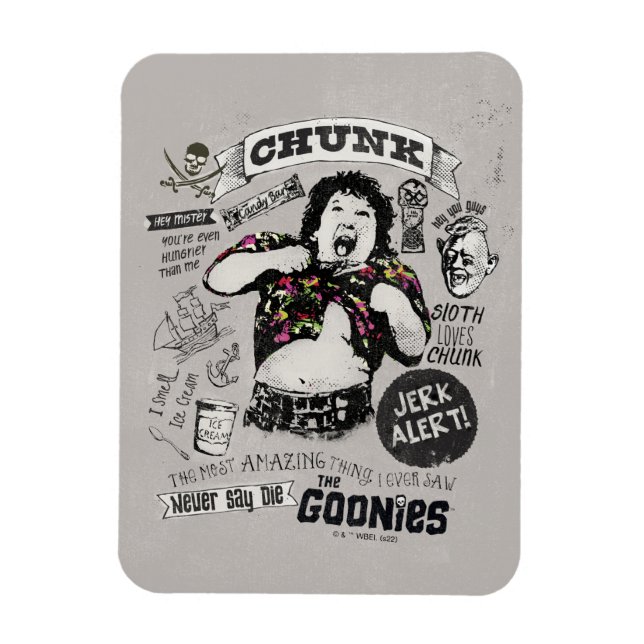 Magnet Flexible Le Collage Retro de Goonies Chunk (Vertical)