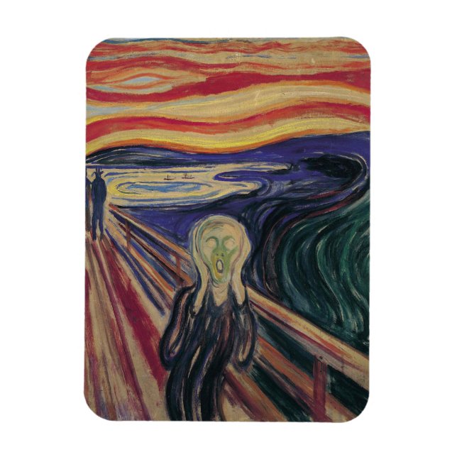 Magnet Flexible Le cri d'Edvard Munch, l'expressionnisme Vintage (Vertical)
