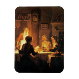 Magnet Flexible Le dîner, c.1900 (huile sur la toile)