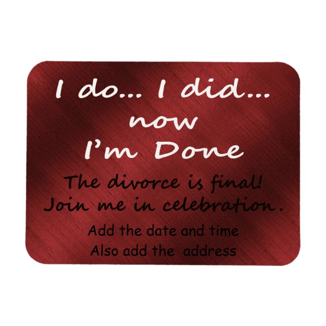 Magnet Flexible Le divorce est définitif (Horizontal)