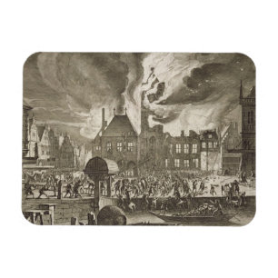 Magnet Flexible Le feu à vieux hôtel de ville, le 17 juillet 165