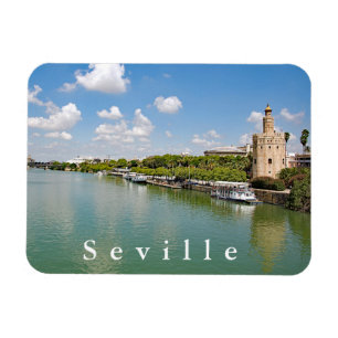 Magnet Flexible Le fleuve Guadalquivir et la Tour d'Or.