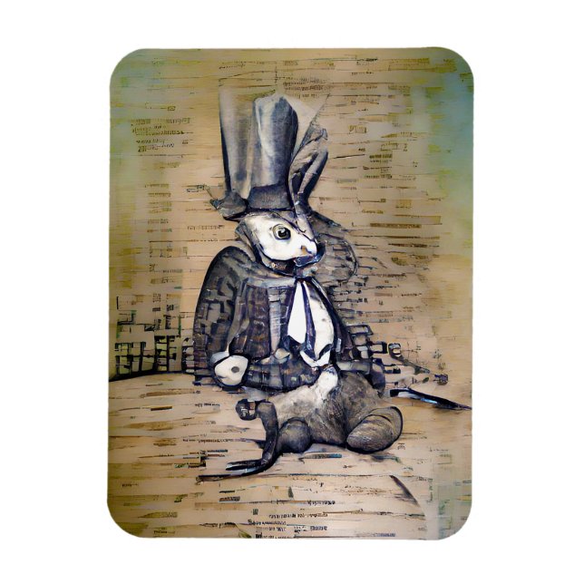 Magnet Flexible Le Gentleman Rabbit (Vertical)