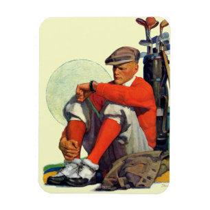 Magnet Flexible Le golfeur a continué l'attente