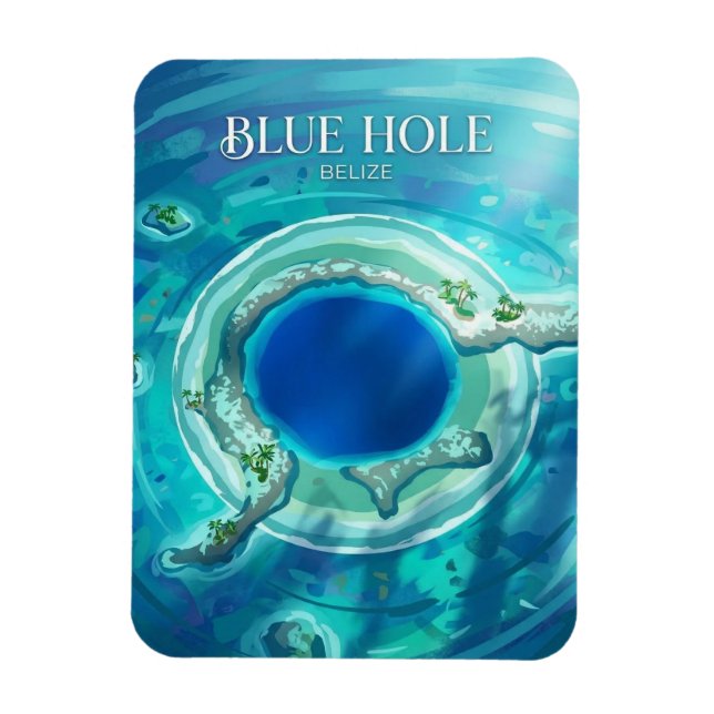 Magnet Flexible Le Grand Trou Bleu Belize (Vertical)