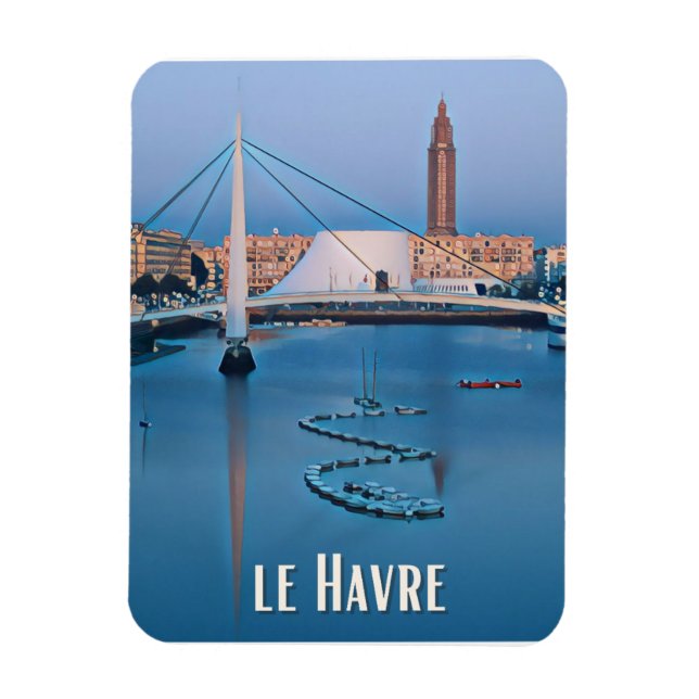 Magnet Flexible Le Havre Photo Vintage (Vertical)