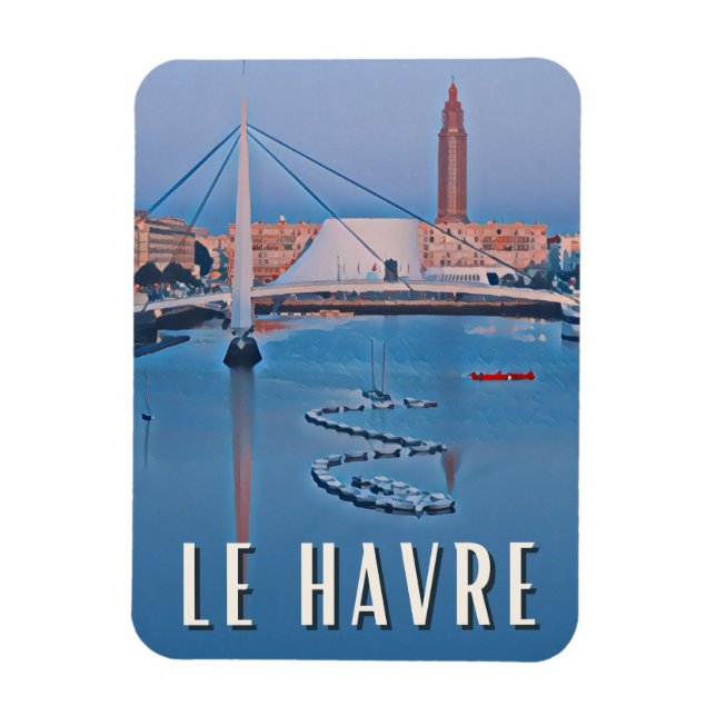Magnet Flexible Le Havre Photo Vintage (Vertical)