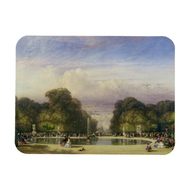 Magnet Flexible Le jardin des Tuileries, avec l'Arc de Triomphe à (Horizontal)