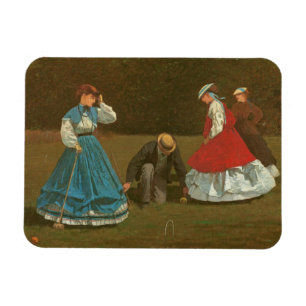 Magnet Flexible Le jeu de croquet, 1866 (huile sur la toile)