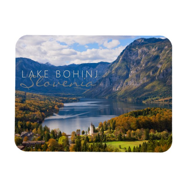 Magnet Flexible Le lac Bohinj en Slovénie en automne (Horizontal)