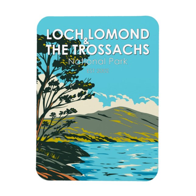Magnet Flexible Le Loch Lomond et le Parc national des Trossachs (Vertical)