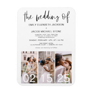 Magnet Flexible Le Mariage Minimaliste Moderne Simple