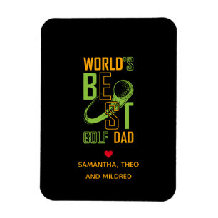 Magnet Flexible Le meilleur papa de golf du monde Cadeaux papa