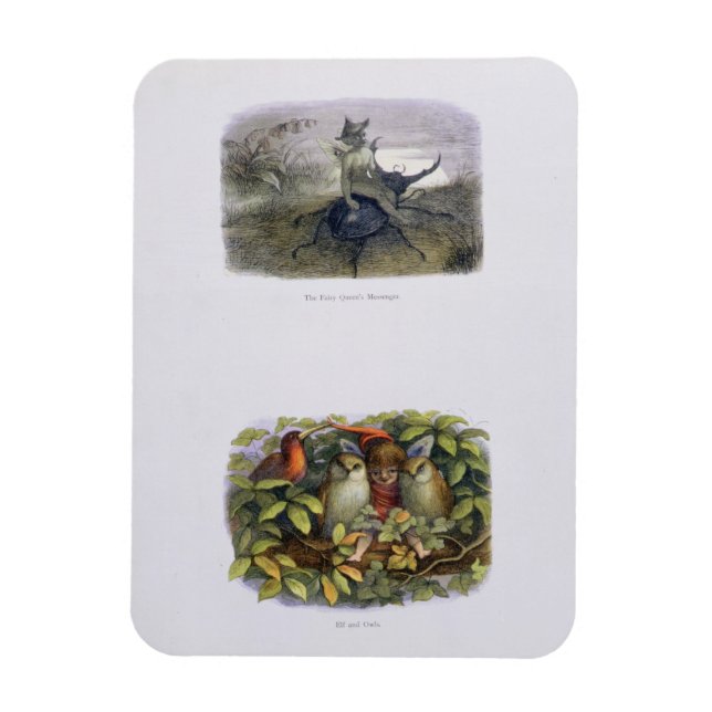 Magnet Flexible Le Messager de la Reine des Fées, et Elfe et Choue (Vertical)