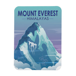 Magnet Flexible Le mont Everest Himalaya Vintage