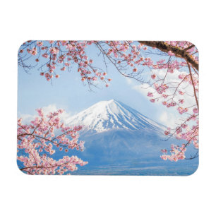 Magnet Flexible Le mont Fuji   Lac Kawaguchiko   Printemps Au Japo