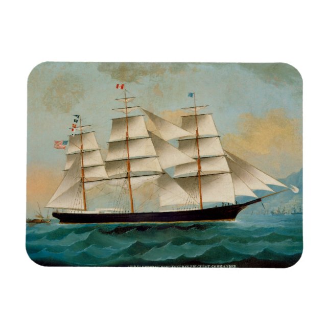 Magnet Flexible Le navire Fleetwing, Baie de Hong Kong (Horizontal)