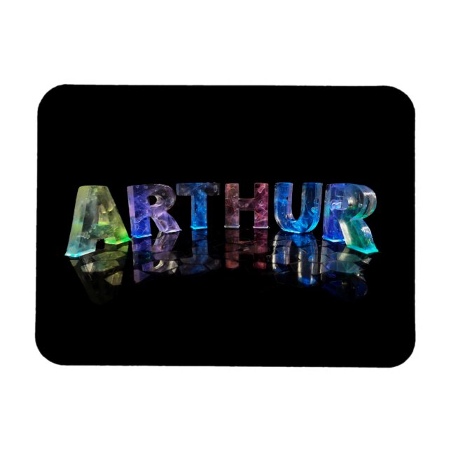 Magnet Flexible Le nom Arthur en lumières (Horizontal)