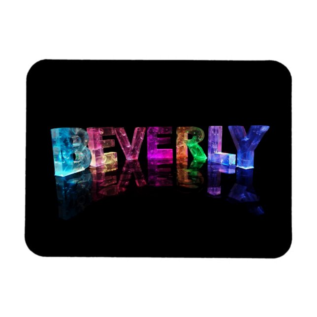 Magnet Flexible Le nom Beverly dans les lumières 3D (Horizontal)