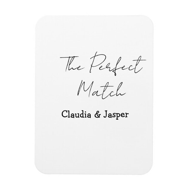 Magnet Flexible Le nom de couple parfait mariage simple couple (Vertical)
