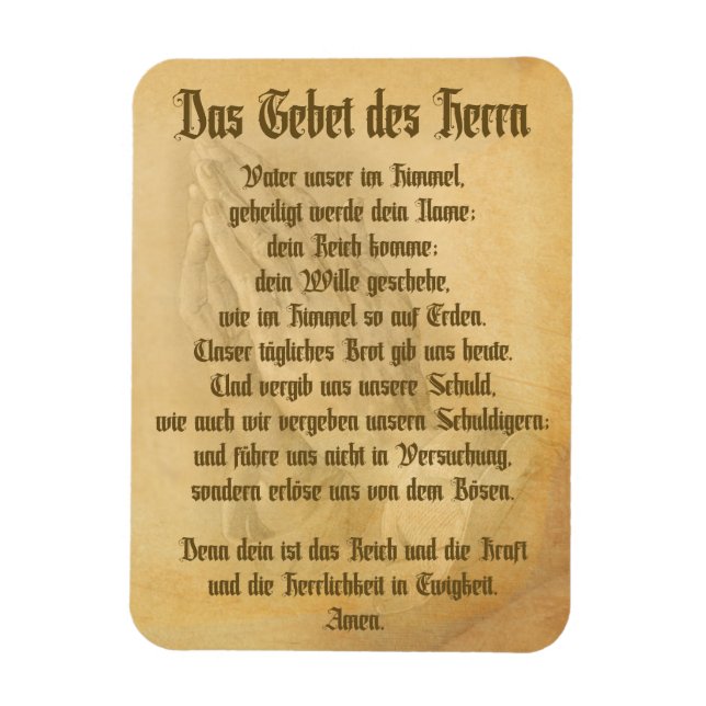Magnet Flexible Le Notre Père (allemand) (Vertical)
