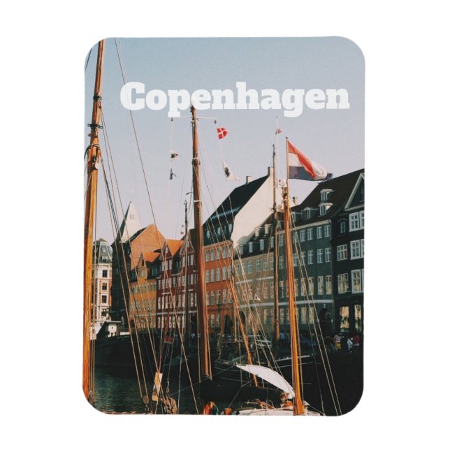 Magnet Flexible Le Nyhavn emblématique, Copenhague, Danemark (Vertical)