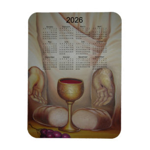 Magnet Flexible Le Pain de Vie : Calendrier 2026 de la Sainte Euch