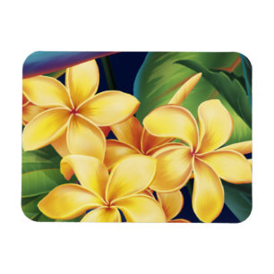 Magnet Flexible Le paradis tropical La Plumeria hawaïenne