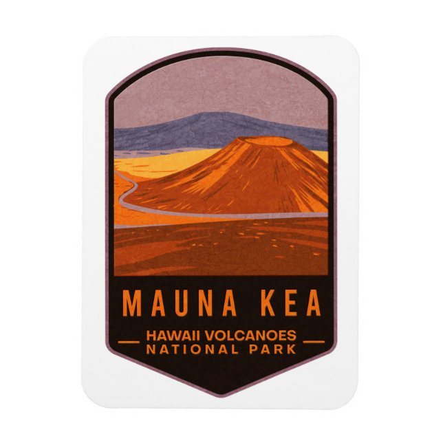 Magnet Flexible Le Parc national des volcans de Mauna Kea Hawaii (Vertical)