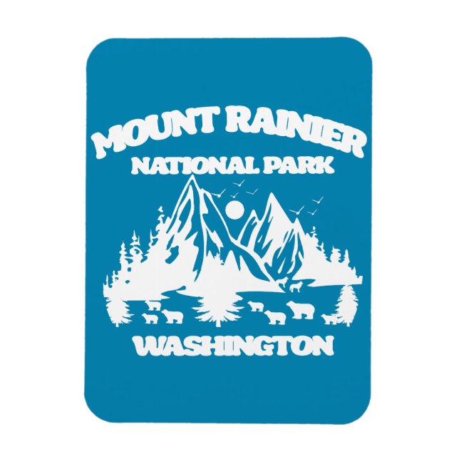 Magnet Flexible Le Parc national du Mont Rainier (Vertical)
