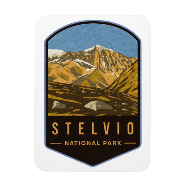Magnet Flexible Le Parc national du Stelvio (Vertical)