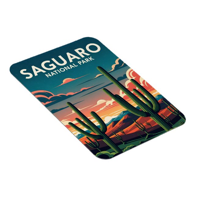 Magnet Flexible Le Parc national vibre du Saguaro (Côté Droit)