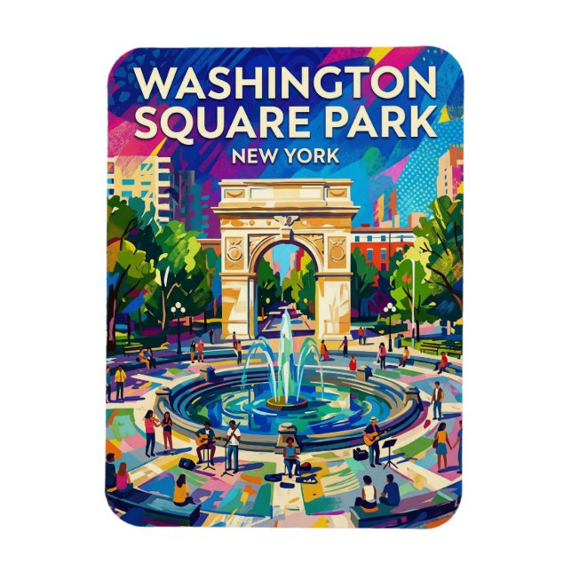 Magnet Flexible le parc Washington Square États-Unis (Vertical)