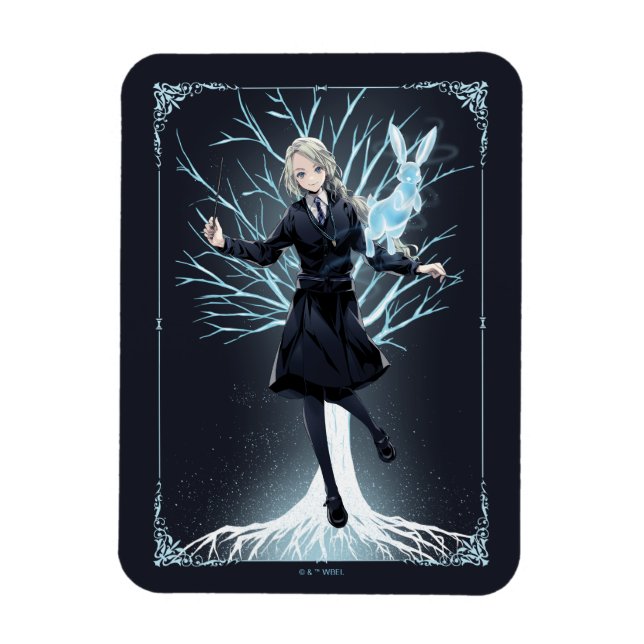 Magnet Flexible Le Patronus lapin d'Anime Luna Lovegood (Vertical)