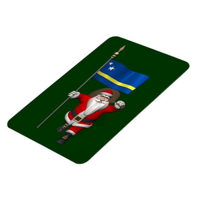Magnet Flexible Le Père Noël Avec L'Ensigne De Curaçao (Côté Gauche)