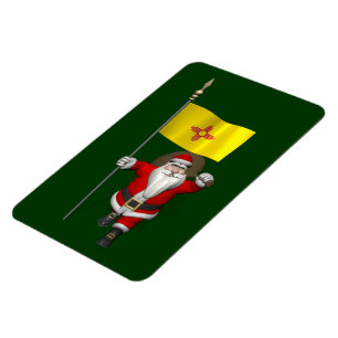 Magnet Flexible Le Père Noël Avec L'Ensigne Du Nouveau Mexique